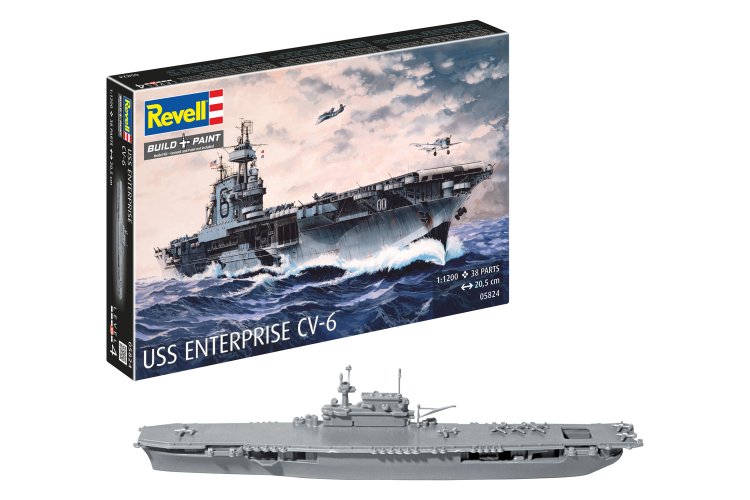 1:1200 Revell 05824 USS Enterprise CV-6 Ship - Rev05824 1i - REV05824