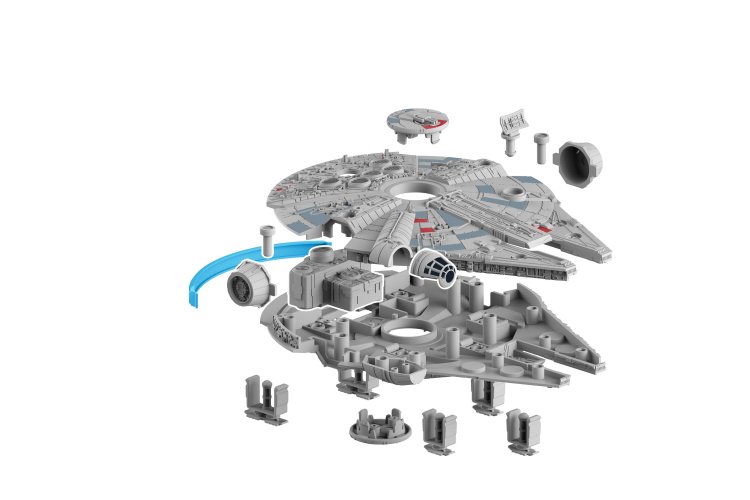 1:164 Revell 06566 Build & Play &ndash; The Millennium Falcon &ndash; Star Wars &ndash; with Light and Sound &ndash; for Kids - Rev06566 5 - REV06566