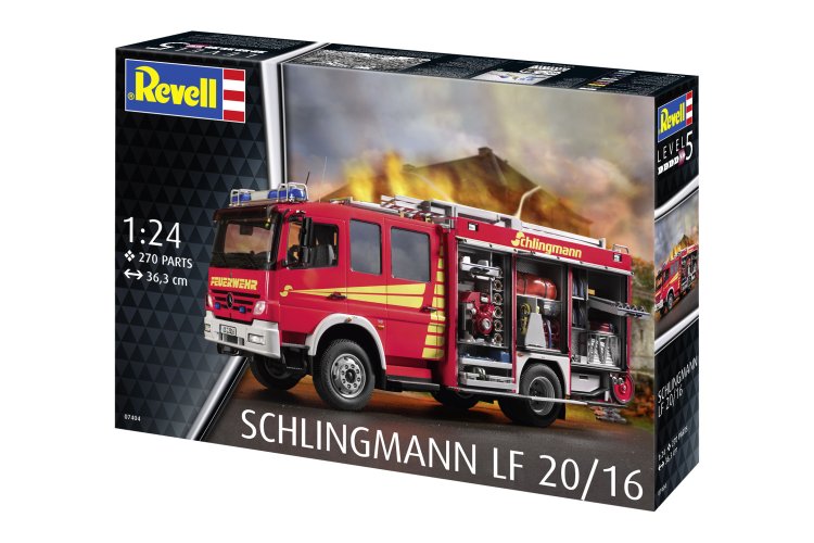 1:24 Revell 07404 Mercedes-Benz Atego 1529 AF Schlingmann LF20/16 - Fire Truck - Rev07404 13 - REV07404