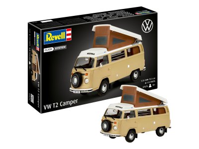 1:24 Revell 07676 Volkswagen VW T2 Camper Bus - Easy Click System - Rev07676 1x - REV07676
