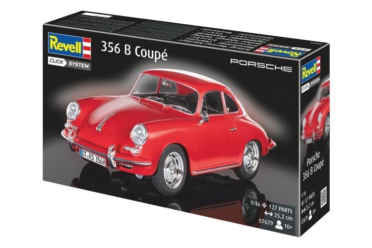 1:16 Revell 07679 Porsche 356 B Coup&eacute; - 75 Years Plastic Modelling - Duitse Klassieke Sportauto - Easy-Click - Rev07679 12 - REV07679