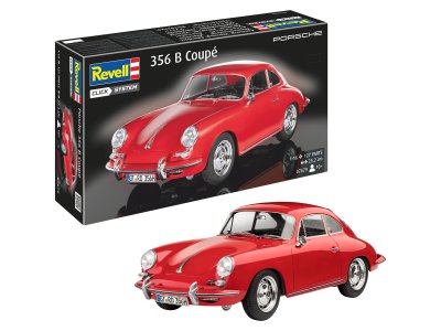 1:16 Revell 07679 Porsche 356 B Coup&eacute; - 75 Years Plastic Modelling - Duitse Klassieke Sportauto - Easy-Click - Rev07679 1a - REV07679