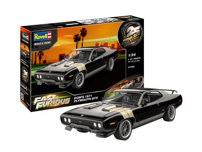 1:24 Revell 07692 Fast & Furious - Dominic's 1971 Plymouth GTX Car - Rev07692 1i - REV07692
