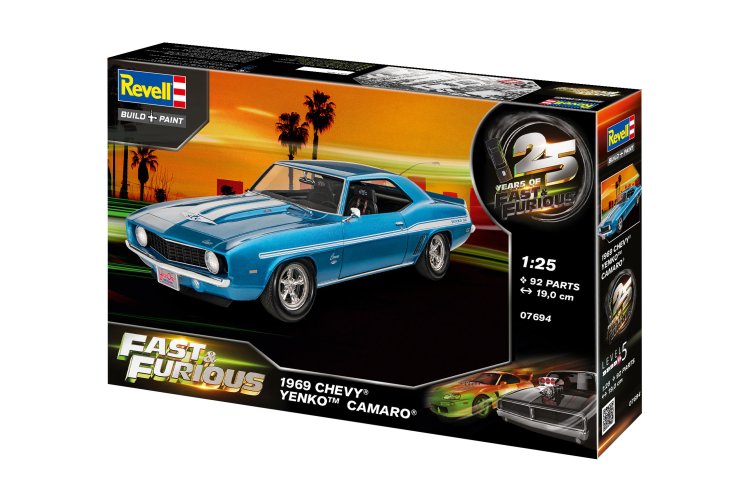 1:25 Revell 07694 25 Years of Fast & Furious - 1969 Chevy Yenko Camaro - Amerikaanse Muscle Car - Rev07694 13 - REV07694