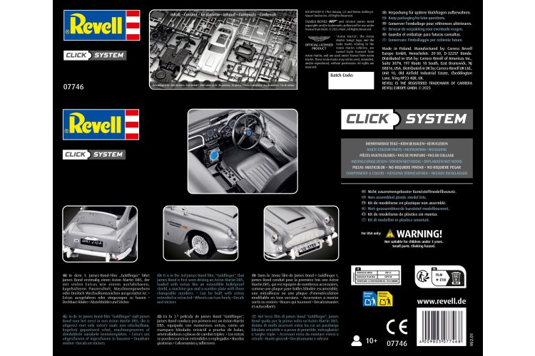 1:24 Revell 07746 Click System &ndash; Aston Martin DB5 &ndash; James Bond 007 Goldfinger &ndash; Classic Car - Rev07746 15 - REV07746
