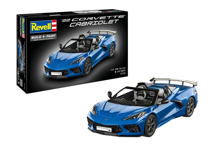 1:25 Revell 07750 Chevrolet &rsquo;22 Corvette Cabriolet &ndash; American Car - Rev07750 1 - REV07750