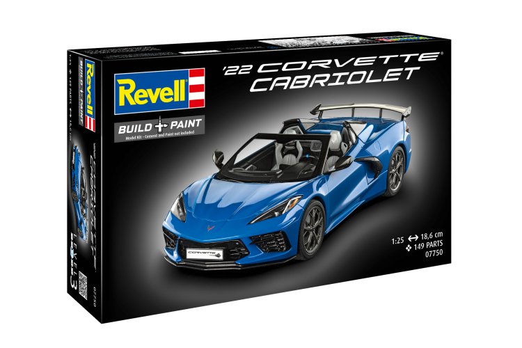 1:25 Revell 07750 Chevrolet &rsquo;22 Corvette Cabriolet &ndash; American Car - Rev07750 10 - REV07750