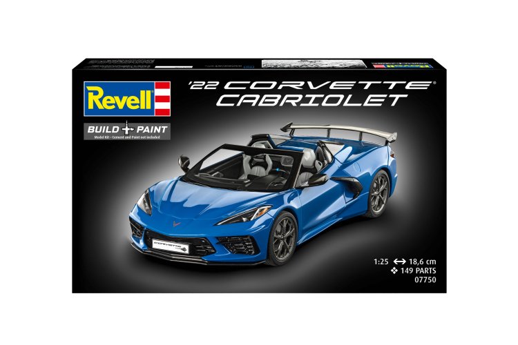 1:25 Revell 07750 Chevrolet &rsquo;22 Corvette Cabriolet &ndash; American Car - Rev07750 11 - REV07750