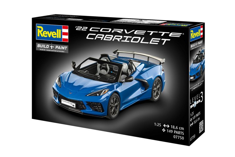 1:25 Revell 07750 Chevrolet &rsquo;22 Corvette Cabriolet &ndash; American Car - Rev07750 12 - REV07750