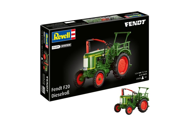 1:24 Revell 07828 Easy Click System - Fendt F20 Dieselro&szlig; - Duitse Tractor - Rev07828 1 - REV07828