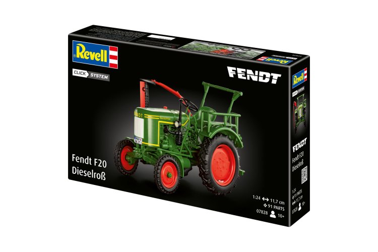 1:24 Revell 07828 Easy Click System - Fendt F20 Dieselro&szlig; - Duitse Tractor - Rev07828 15 - REV07828
