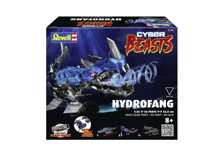 1:35 Revell 07851 CyberBeasts - HydroFang - 35cm - in Kleur - Easy Click Systeem - Rev07851 6 - REV07851