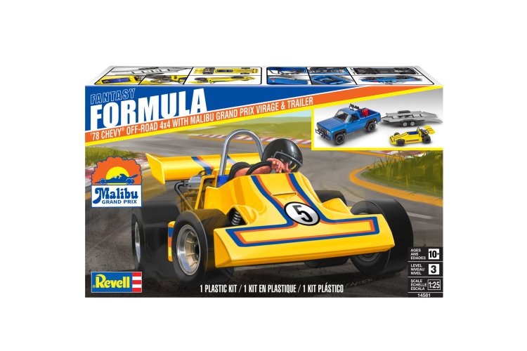 1:25 Revell 14581 Chevrolet 4x4 Pickup 1978 met Malibu GP Virage en Trailer - Truck, trailer en Raceauto - Rev14581 14 - REV14581