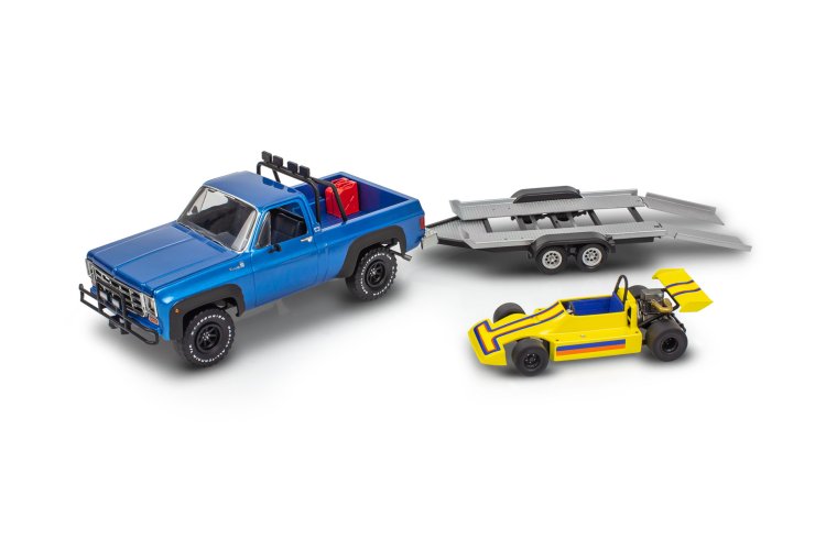 1:25 Revell 14581 Chevrolet 4x4 Pickup 1978 met Malibu GP Virage en Trailer - Truck, trailer en Raceauto - Rev14581 2 - REV14581