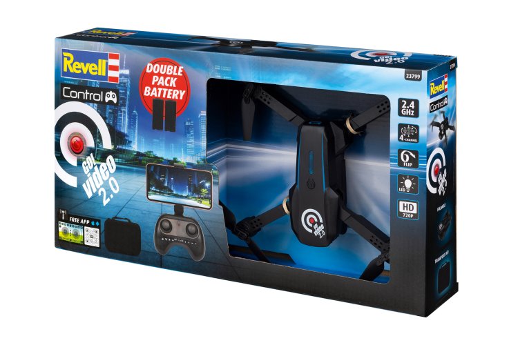 Revell 23799 RC Drone - Camera Quadrocopter - Go! Video 2.0 - HD-ready Camera - Zwart - 2,4 GHz - Rev23799 11 - REV23799