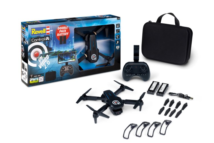 Revell 23799 RC Drone - Camera Quadrocopter - Go! Video 2.0 - HD-ready Camera - Zwart - 2,4 GHz - Rev23799 12 - REV23799