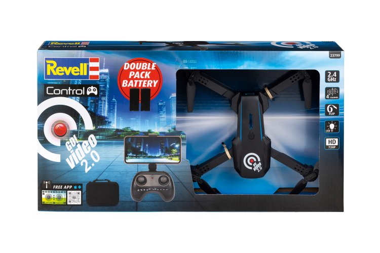 Revell 23799 RC Drone - Camera Quadrocopter - Go! Video 2.0 - HD-ready Camera - Zwart - 2,4 GHz - Rev23799 13 - REV23799