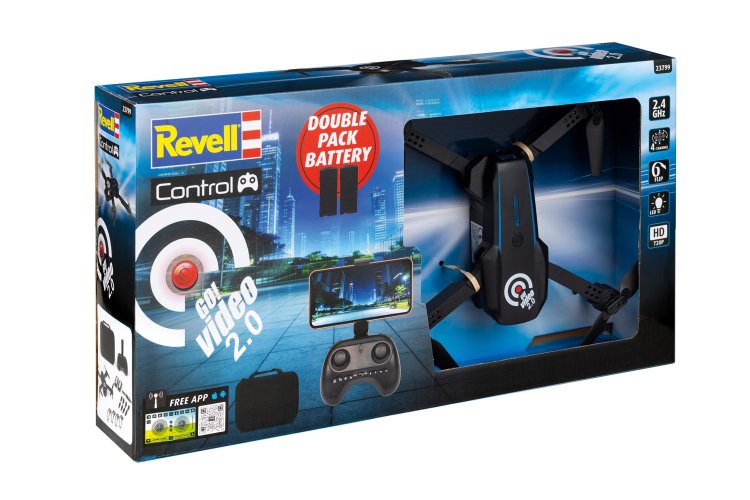 Revell 23799 RC Drone - Camera Quadrocopter - Go! Video 2.0 - HD-ready Camera - Zwart - 2,4 GHz - Rev23799 9 - REV23799