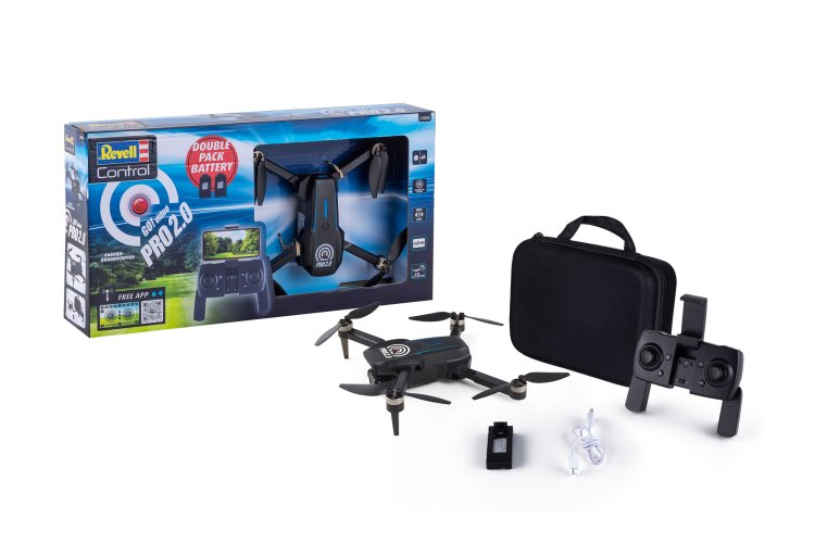 Revell 23805 RC Drone - Camera Quadrocopter - Go! Video Pro 2.0 - Full HD-camera - Zwart - 2,4GHz - Rev23805 1 - REV23805