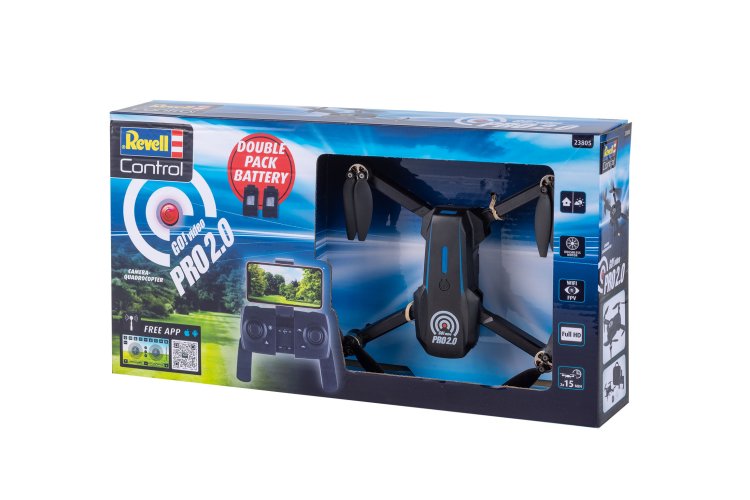 Revell 23805 RC Drone - Camera Quadrocopter - Go! Video Pro 2.0 - Full HD-camera - Zwart - 2,4GHz - Rev23805 10 - REV23805