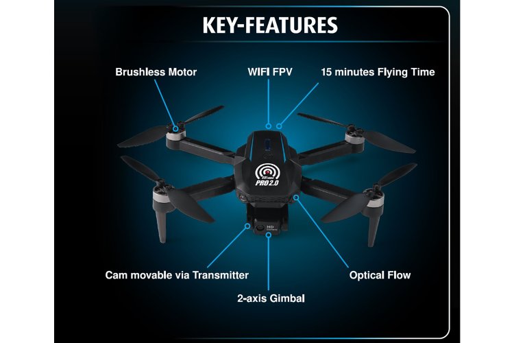 Revell 23805 RC Drone - Camera Quadrocopter - Go! Video Pro 2.0 - Full HD-camera - Zwart - 2,4GHz - Rev23805 11 - REV23805