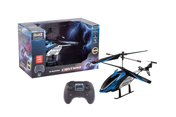 Revell 23806 RC Helikopter - "Lightning" - Easy to Fly met Verlichting en Hoogtesensor - Blauw - 2,4GHz - Rev23806 1a - REV23806