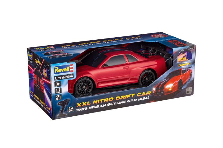 1:10 Revell 24585 RC Auto - 1999 Nissan Skyline GT-R R34 - XXL Nitro Drift Car - 4WD - 2,4 GHz - Rev24585 14 - REV24585