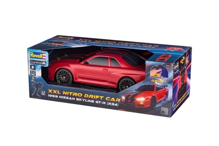 1:10 Revell 24585 RC Auto - 1999 Nissan Skyline GT-R R34 - XXL Nitro Drift Car - 4WD - 2,4 GHz - Rev24585 16 - REV24585