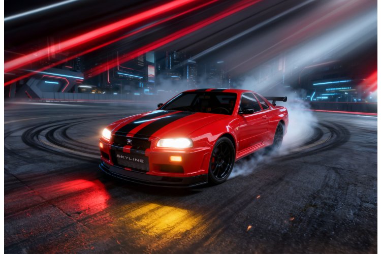1:10 Revell 24585 RC Auto - 1999 Nissan Skyline GT-R R34 - XXL Nitro Drift Car - 4WD - 2,4 GHz - Rev24585 2 - REV24585