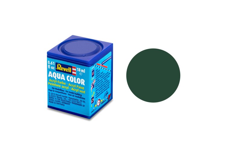 Revell Aqua  #68 Dark Green - Matt - RAF - Acryl - 18ml - Rev36168 xs 1 - REV36168-XS