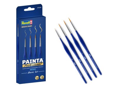 Revell 39560 Painta Professional - Basic Set - Maat 00, 1, 2, 3 - Synthetische Penselen voor Modelbouw en Hobby - Rev39560 xs 1 - REV39560-XS
