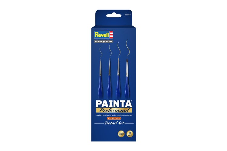 Revell 39561 Painta Professional &ndash; Detail Set &ndash; Size 5/0, 4/0, 3/0, 0 &ndash; Synthetic Brushes for Model Building and Hobby - Rev39561 xs 6 - REV39561-XS