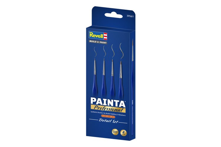 Revell 39561 Painta Professional &ndash; Detail Set &ndash; Size 5/0, 4/0, 3/0, 0 &ndash; Synthetic Brushes for Model Building and Hobby - Rev39561 xs 7 - REV39561-XS