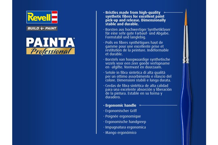 Revell 39564 Painta Professional Synthetische Penseel Maat 3/0 voor Hobby en Modelbouw - Rev39564 3a - REV39564-XS
