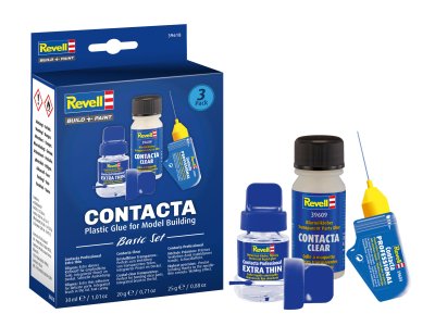 Revell 39618 Contacta Glue Basic Set for Model Building - 39600 Extra Thin - 39604 Professional - 39609 Clear - Rev39618 1b - REV39618