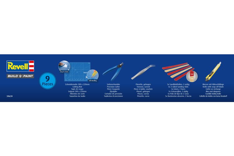 Revell 39639 Hobby Tool Kit Basic &ndash; Basic Tools for Model Building and Hobby &ndash; 5 Pieces - Rev39639 4 - REV39639
