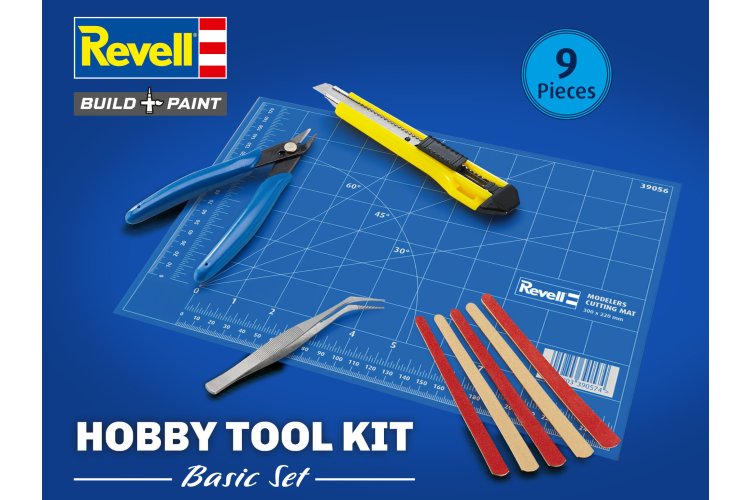 Revell 39639 Hobby Tool Kit Basic &ndash; Basic Tools for Model Building and Hobby &ndash; 5 Pieces - Rev39639 5 - REV39639