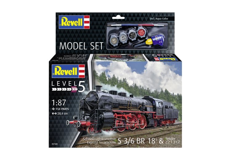 1:87 Revell 62168 Express locomotive  S3/6 BR18(5) with Tender 2-2-T - Model Set - Rev62168 11 - REV62168