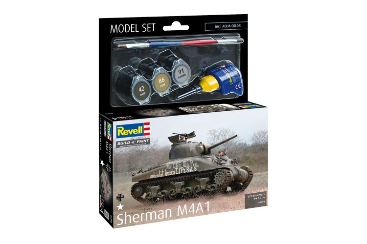 1:72 Revell 63290 Sherman M4A1 Tank - Model Set - Rev63290 10 - REV63290