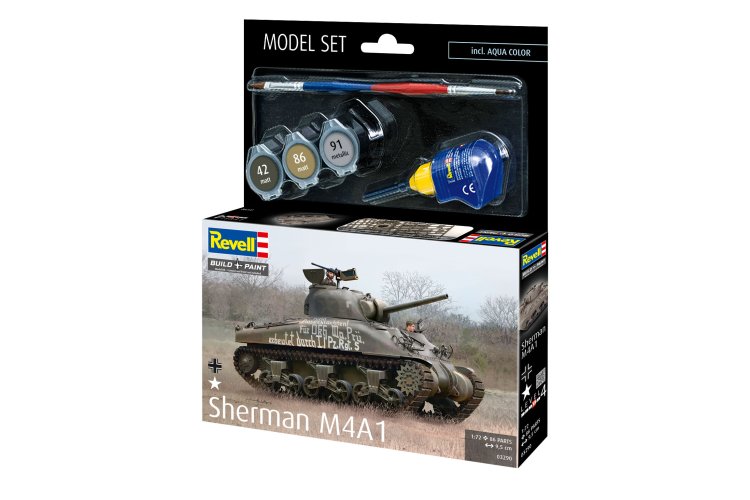 1:72 Revell 63290 Sherman M4A1 Tank - Model Set - Rev63290 12 - REV63290