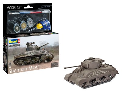 1:72 Revell 63290 Sherman M4A1 Tank - Model Set - Rev63290 1x - REV63290