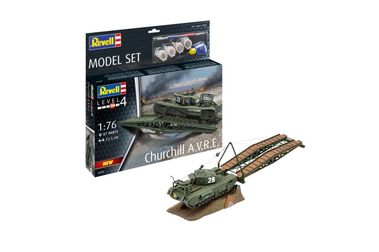 1:76 Revell 63297 A22 Churchill A.V.R.E. &ndash; WWII British Armoured Engineering Tank &ndash; Model Set - Rev63297 1 - REV63297