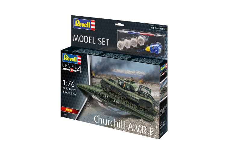 1:76 Revell 63297 A22 Churchill A.V.R.E. &ndash; WWII British Armoured Engineering Tank &ndash; Model Set - Rev63297 10 - REV63297