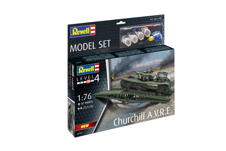 1:76 Revell 63297 A22 Churchill A.V.R.E. &ndash; WWII British Armoured Engineering Tank &ndash; Model Set - Rev63297 8 - REV63297