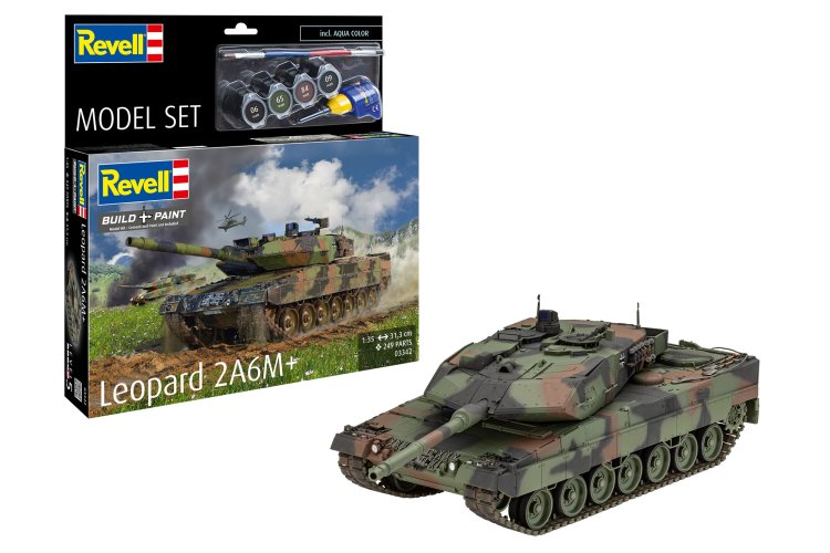 1:35 Revell 63342 Tank Leopard 2 A6M+ - Model Set - Rev63342 1x - REV63342