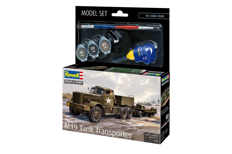 1:76 Revell 63364 M19 Tank Transporter - Militaire Vrachtwagen met Aanhanger - Model Set - Rev63364 32 - REV63364