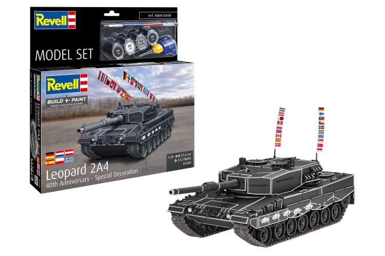 1:35 Revell 63368 Leopard 2A4 - 40th Anniversary - Special Decoration - German Main Battle Tank - Model Set - Rev63368 1 - REV63368