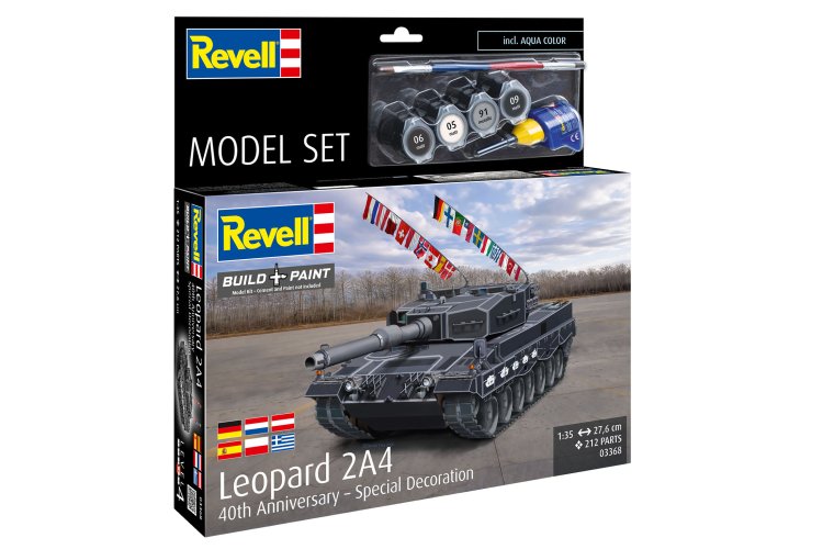 1:35 Revell 63368 Leopard 2A4 - 40th Anniversary - Special Decoration - German Main Battle Tank - Model Set - Rev63368 10 - REV63368