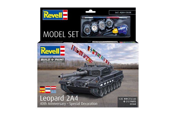 1:35 Revell 63368 Leopard 2A4 - 40th Anniversary - Special Decoration - German Main Battle Tank - Model Set - Rev63368 11 - REV63368