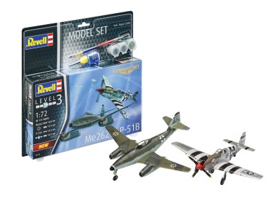1:72 Revell 63711 Messerschmitt Me 262 & P-51B Mustang WWII - 2 Fighter Aircraft - Model Set - Rev63711 1 1 - REV63711